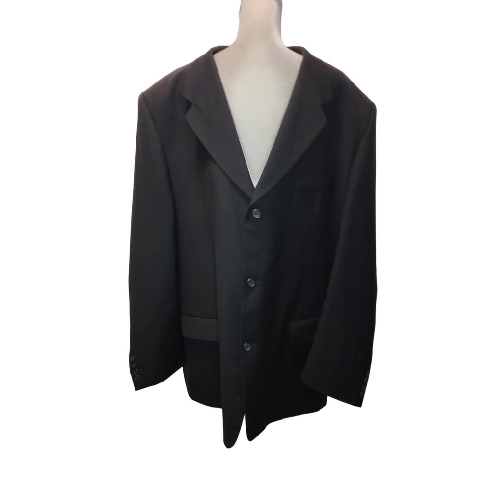 Nino Fenzi men's Italian Merino wool black blazer size 50L